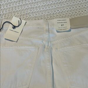 Citizens of Humanity White Daphne Crop Jeans